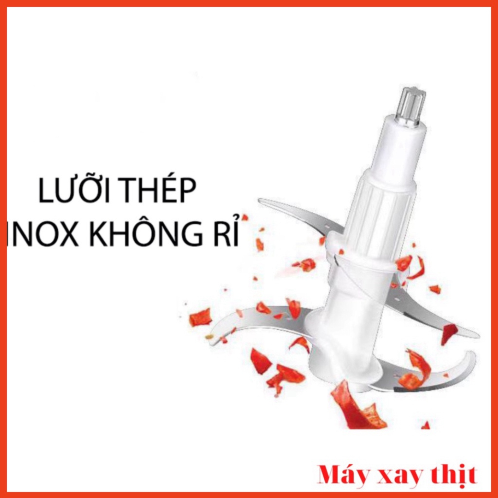 Máy Xay Thịt Inox 304 Công Suất 250W Đa Năng 4 Lưỡi Sắc Bén