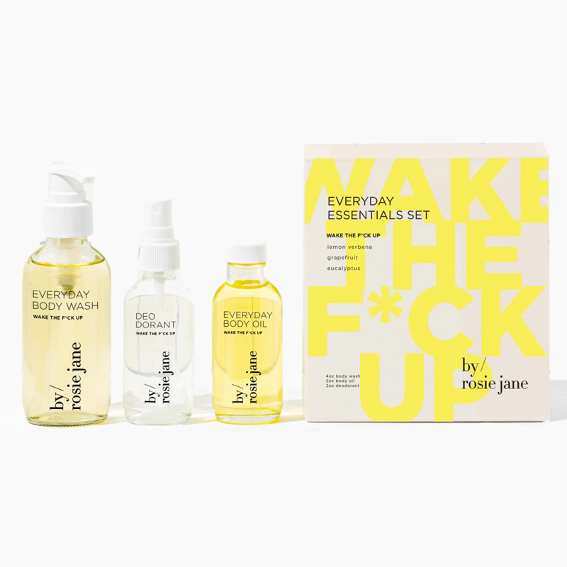 Set 3 món dưỡng thể By Rosie Jane Wake the F*ck Up Everyday Essentials $48