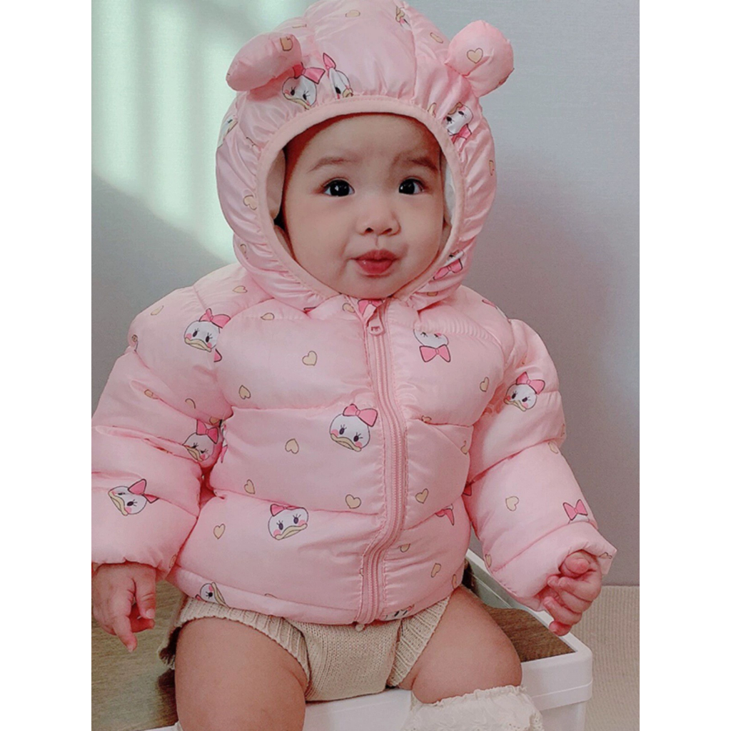Áo khoác phao lông cừu dày ấm mẫu mới Hàng Quảng Châu cho bé trai bé gái