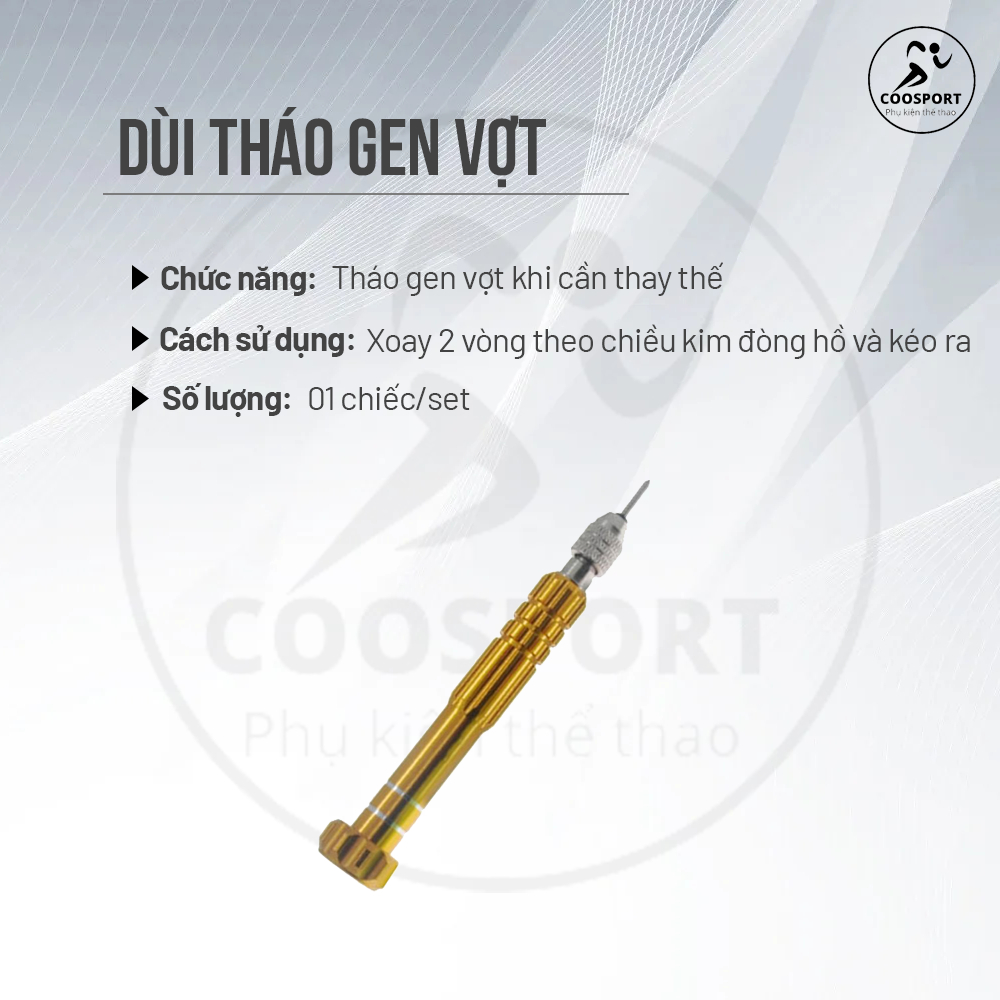 Dụng cụ tháo gen vợt cầu lông
