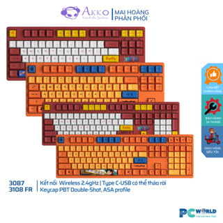 Bàn phím cơ không dây AKKO 3108/3087 RF One Piece Luffy / Dragon Ball Z Guko - Kết nối wirless 2.4gHz / Type C-USB