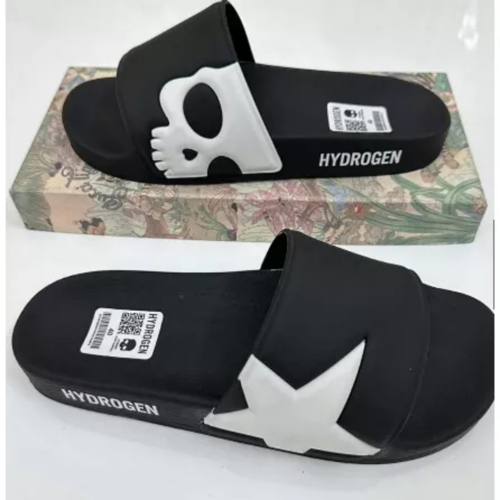 Dép nam quai ngang, Dép HYDROGEN hoạ tiết đầu lâu mẫu mới nhất 2023 ngochue.store