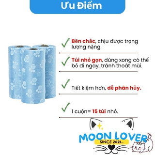 Túi Nilon Đựng Phân Chó Mèo Tự Phân Hủy (15 túi/cuộn)