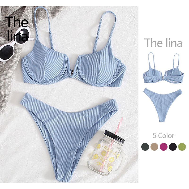 BIKINI HAI MẢNH NHIỀU MÀU DỄ THƯƠNG SEXY CÓ MÚT CO GIÃN CẠP CAO