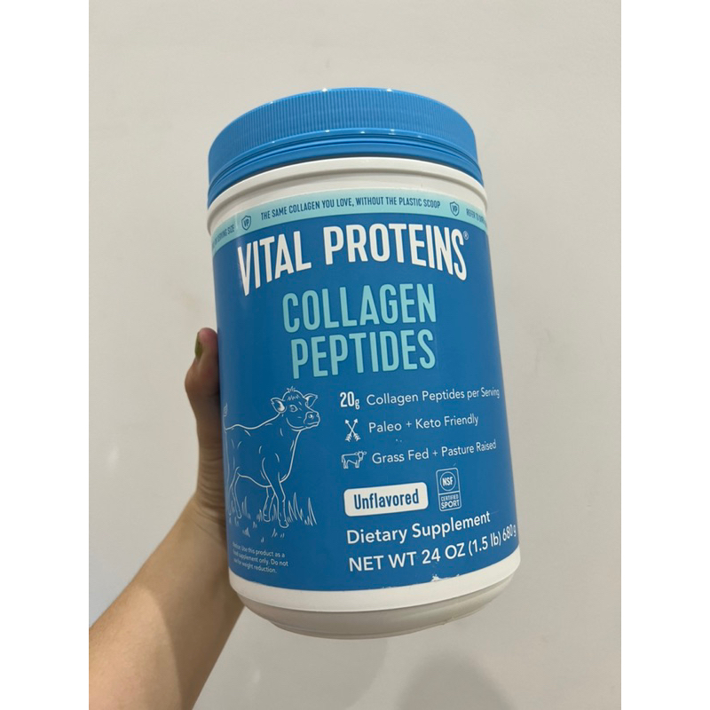 BỘT COLLAGEN VITAL PROTEIN COLLAGEN PEPTIDES UNFLAVORED , 680 GRAMS