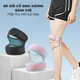 Bó gối thể thao, bó gối chạy bộ silicon tích hợp cố định xương bánh chè