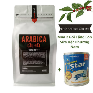  Cà phê Arabica Cầu Đất 500gr Mua 02 Gói Tặng 01 Lon Sữa Đặc PN - The Kaffeine Coffee 