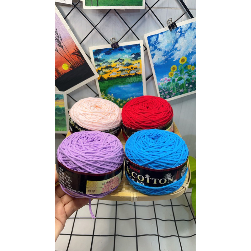 Len milk cotton 125gr full hoặc chiết 1/2