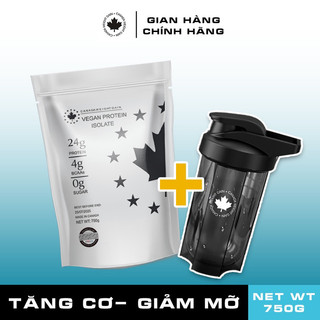 (COMBO 2túi + Tặng Bình) Sữa Tăng Cơ Vegan Protein isolate- Túi 750g- Không Đậu Nành-CANADA WEIGHTGAIN- Freeship