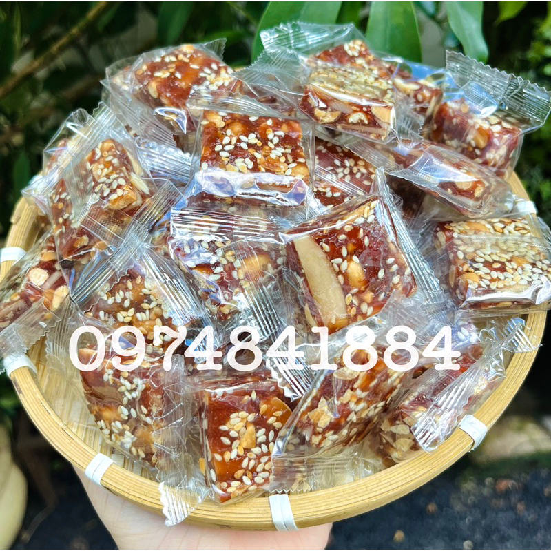 500G kẹo chuối đậu phộng mè dừa non