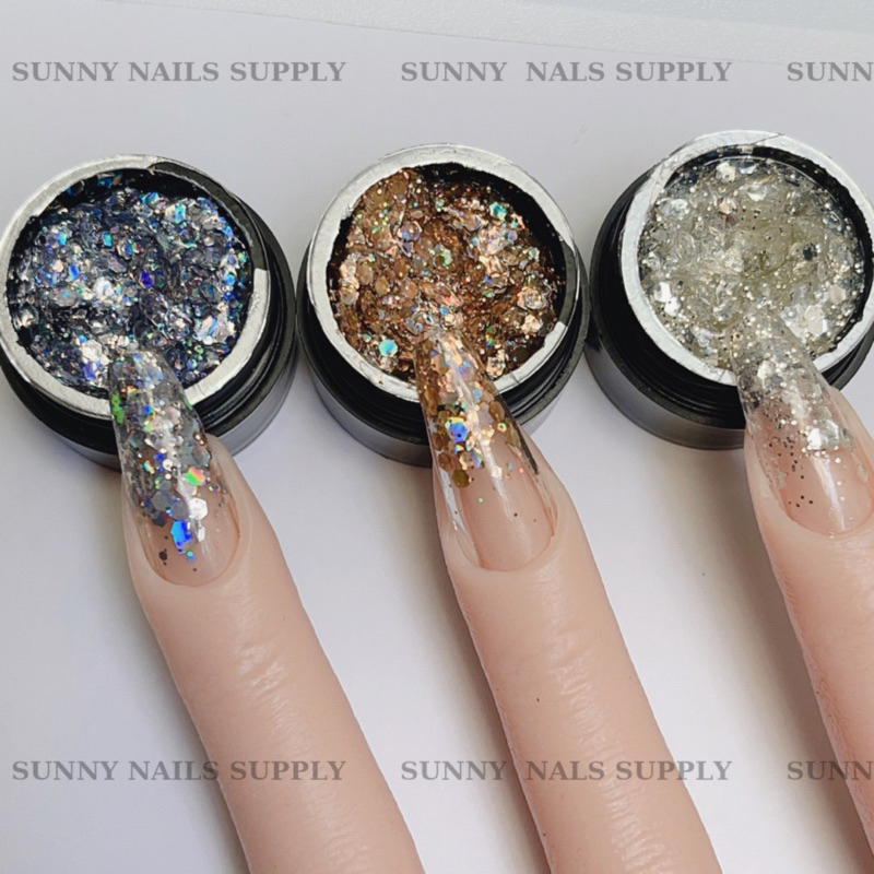 Gel nhũ kim tuyến hạt to Aifer siêu sáng sơn móng tay nail
