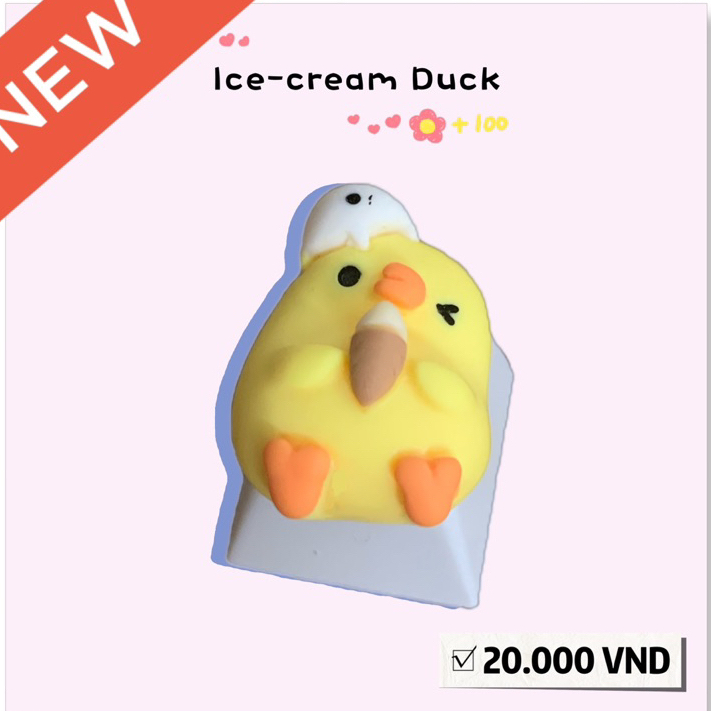 Keycap doubleshot  vịt con dễ thương mini