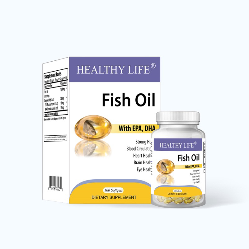 Thực phẩm bảo vệ sức khỏe Healthy Life Omega 3 (Hộp 100 viên)