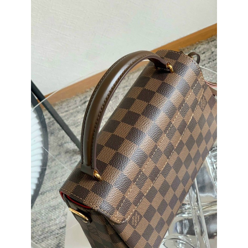 💎Túi CROISETTE SIEU CAP - size 23*17*9.5cm - Da Damier phối da bò nhập khẩu