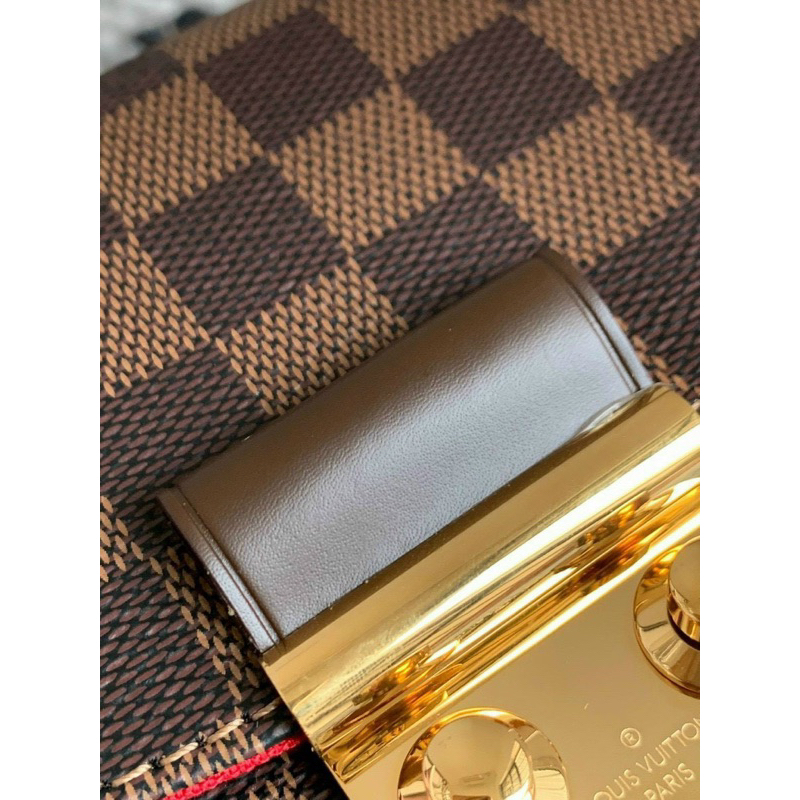 💎Túi CROISETTE SIEU CAP - size 23*17*9.5cm - Da Damier phối da bò nhập khẩu