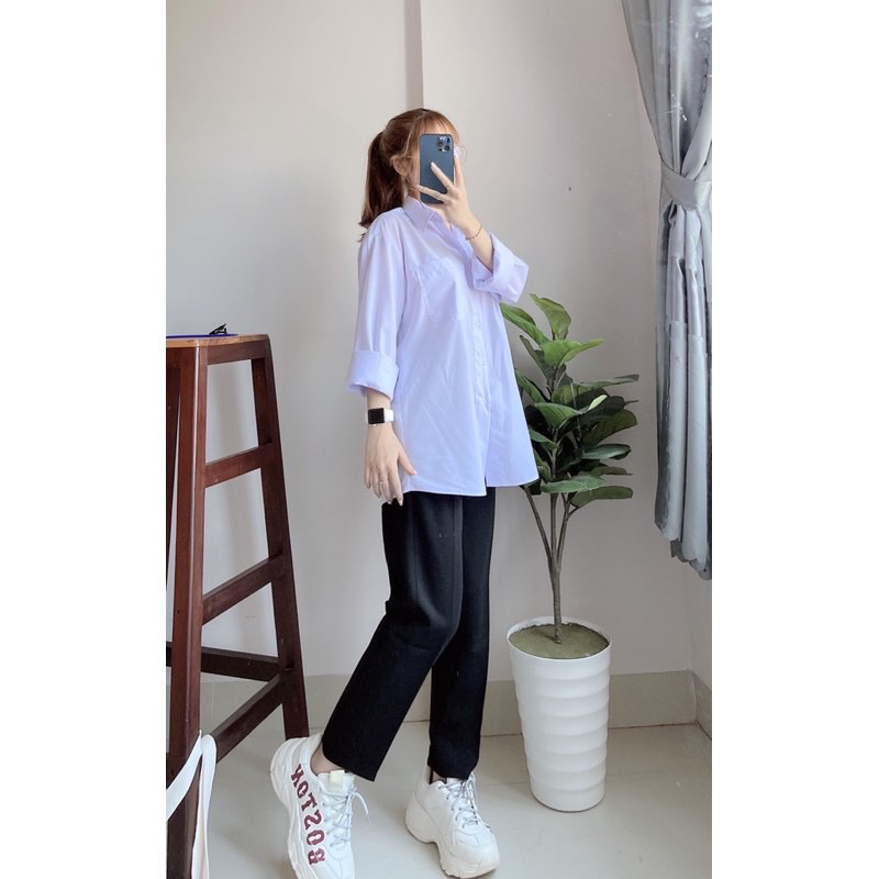 SET QUẦN TÂY ĐEN ĐÁY CAO 242,ÁO SƠ MI ĐI HỌC