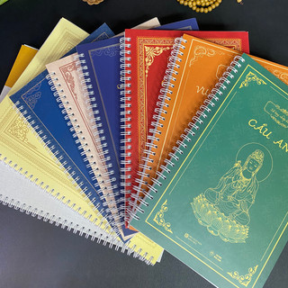 Combo 8 cuốn sổ chép địa tạng, chú đại bi, sám hối, dược sư, hồng danh phật, cầu an, vu lan, tô tranh - tuệ nga