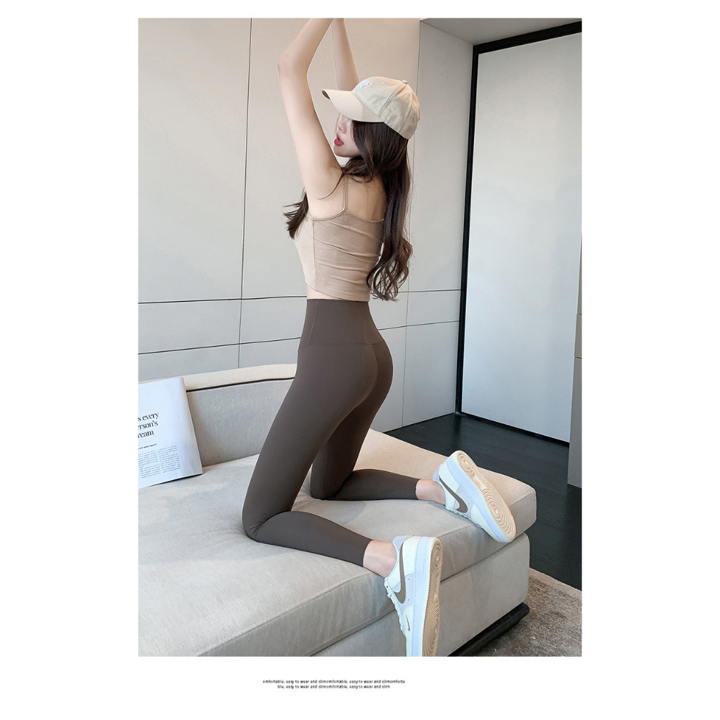 Quần legging dài nữ Quần tập gym yoga aerobic zumba thể thao legging nữ Cạp cao Dáng dài Hack dáng