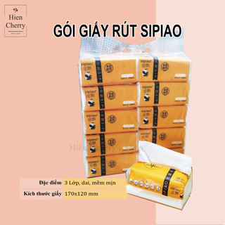 Giấy rút sipiao, set 10 gói giấy ăn sipiao, giấy dai, mịn, không mùi