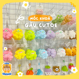 Móc khoá gấu bông cute siêu mịn không còi