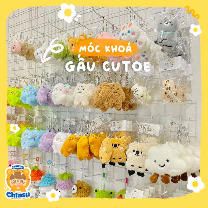 Móc Khoá Gấu Bông Cute Siêu Mịn KHÔNG CÒI