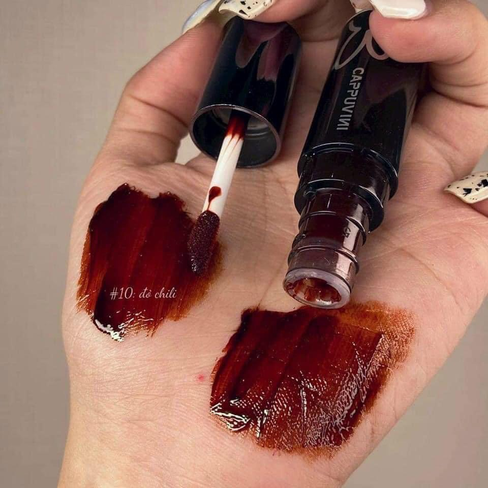 Son Tint Bóng Thỏ Đen Hồng CAPPUVINI lâu trôi