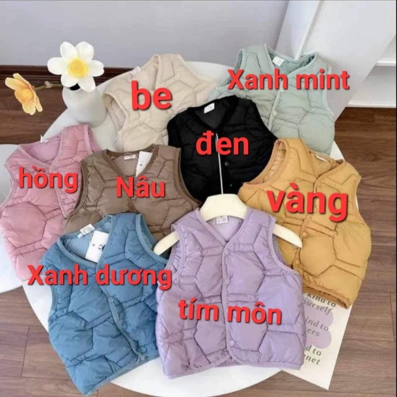 ÁO KHOÁC PHAO GILE CHO BÉ HÀNG QUẢNG CHÂU CHẤT ĐẸP IN GẤU