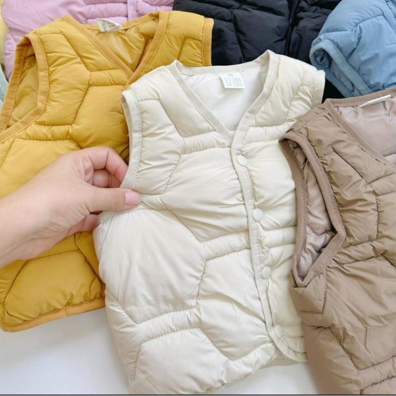 ÁO KHOÁC PHAO GILE CHO BÉ HÀNG QUẢNG CHÂU CHẤT ĐẸP IN GẤU