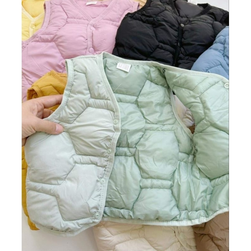 ÁO KHOÁC PHAO GILE CHO BÉ HÀNG QUẢNG CHÂU CHẤT ĐẸP IN GẤU