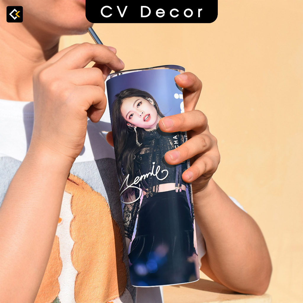 Bình Giữ Nhiệt BLACKPINK JENNIE - Ly Giữ Nhiệt BLACKPINK JENNIE - Bình Nước BLACKPINK JENNIE 2 Lớp Thép Không Gỉ - 600ml