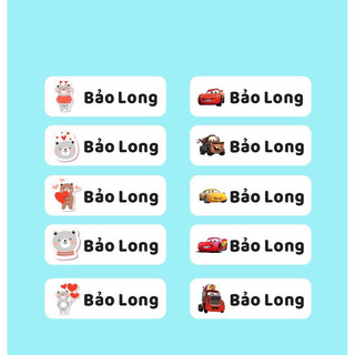 Sticker dán tên bé ( 400 tem )