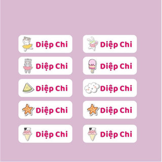 Sticker dán tên bé ( 400 tem )
