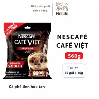 Cà phê đen đá Nescafe cà phê Việt (35góix16g) Date mới