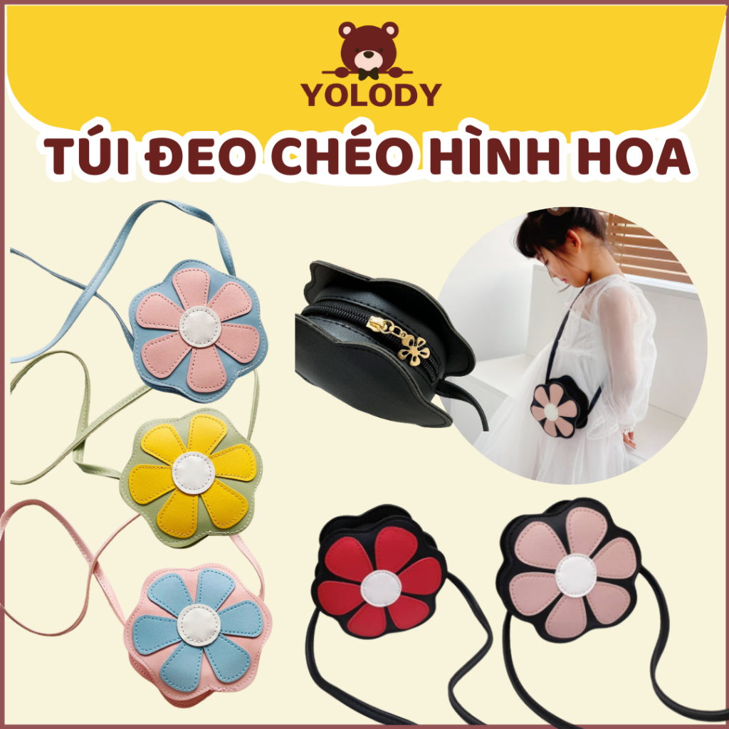 Túi Đeo chéo hình Hoa Yolody túi xinh cho bé gái T003