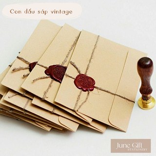 Con dấu sáp vintage dán phong bì thư