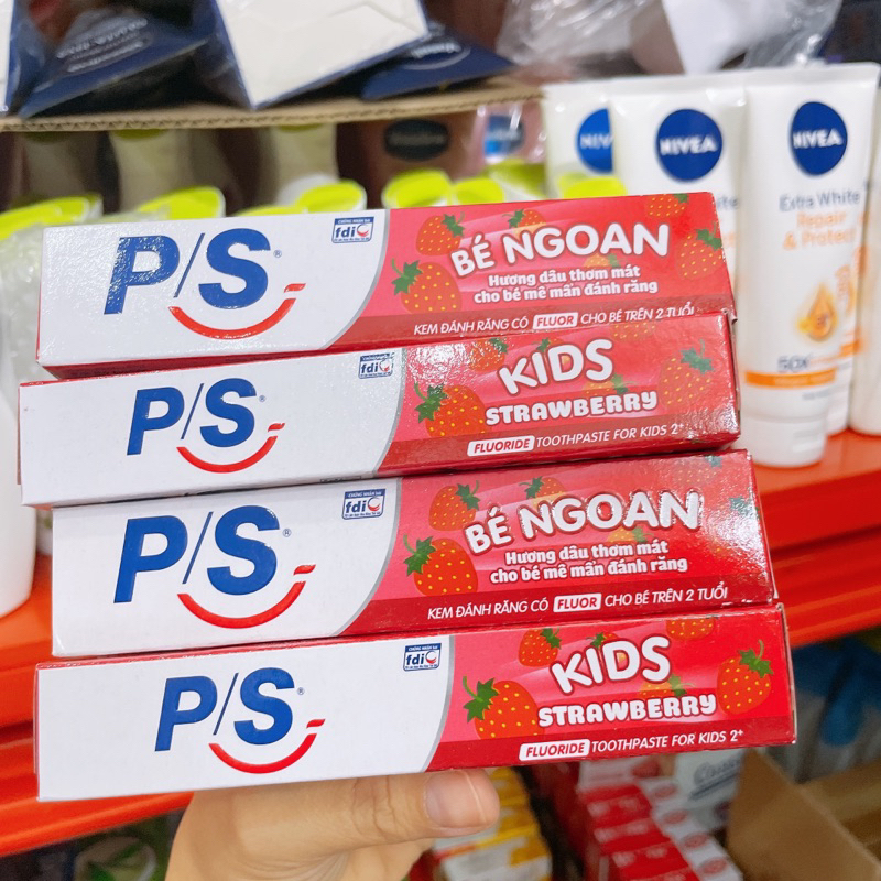 Kem đánh răng PS hương dâu thơm mát dành cho trẻ em 35g