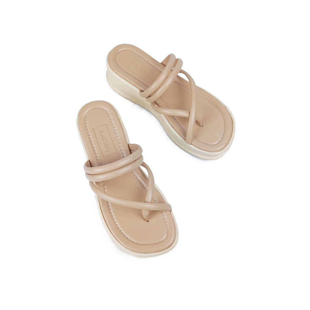 Form nhỏ nâng 1 size - Dép Đế Đúc Bánh Mì Quai Xỏ Ngón, Siêu Êm Ái, Nhẹ Nhàng KATIFA K502D, Bảo Hành 12T