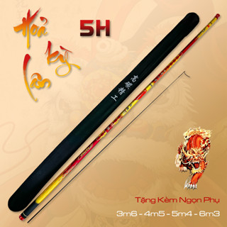 Cần câu tay Hỏa Kỳ Lân 5h chuyên rô, diếc chép, tặng kèm ngọn phụ