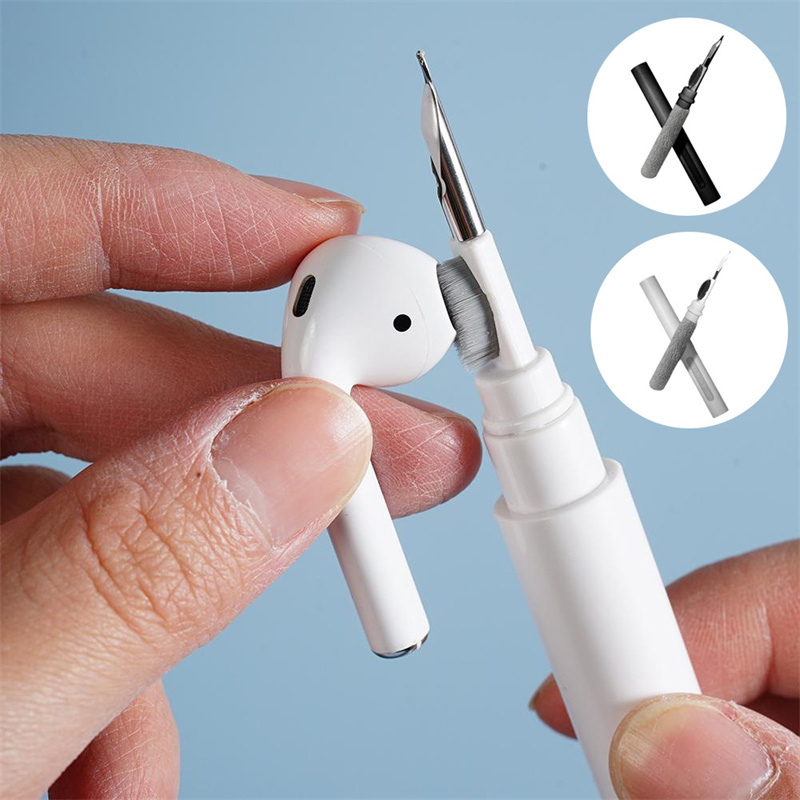 Bút vệ sinh tai nghe bluetooth có dây 3 trong 1 có chổi lông làm sạch sâu, giúp tai nghe luôn như mới