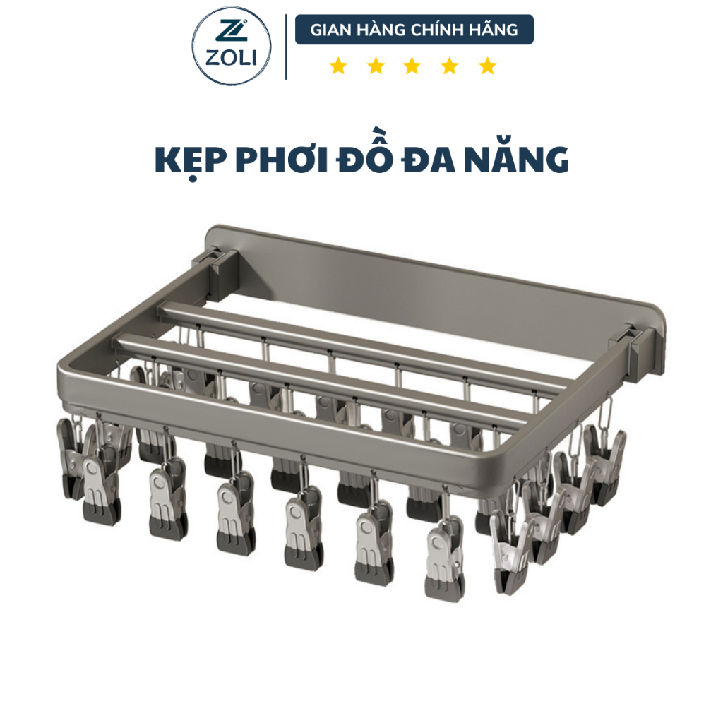 Giá phơi đồ ZOLI treo tường, móc treo đồ phơi gắn tường, có thể gấp gọn 90 độ tiết kiệm không gian