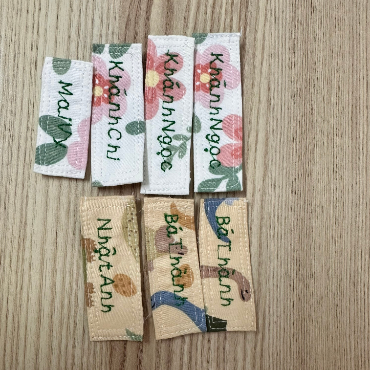 Thêu tên lên các sản phẩm handmade : gối, túi, chăn - tối đa 2 chữ - không thanh toán COD