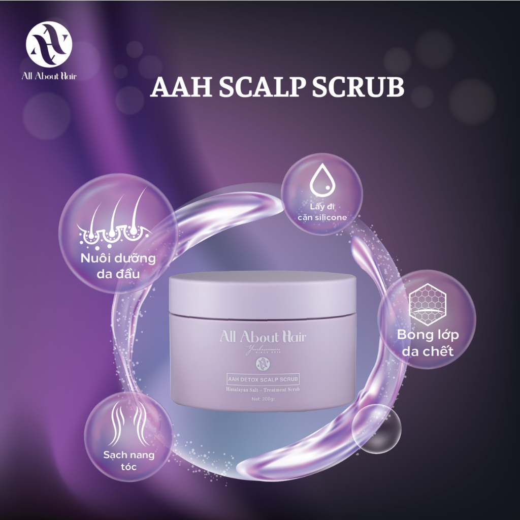 Tẩy Tế Bào Chết Da Đầu AAH All About Hair - Detox Scalp Scrub 220gr