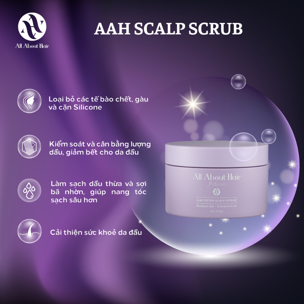 Tẩy Tế Bào Chết Da Đầu AAH All About Hair - Detox Scalp Scrub 220gr