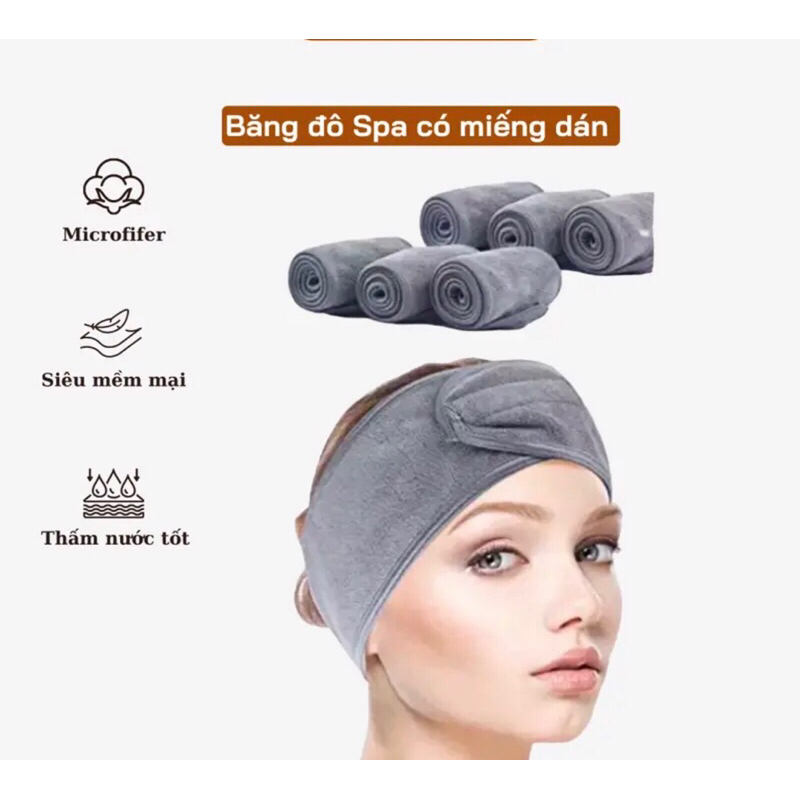 [Spa] Băng đô quấn tóc spa, thẩm mỹ viện có miếng dán