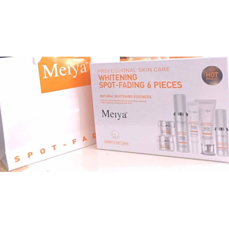 Bộ mỹ phẩm Meiya cam 6in1, chuyên làm mờ nám, tàn nhang và dưỡng trắng da, kem nám Nhật Bản, mỹ phẩm Meiya,