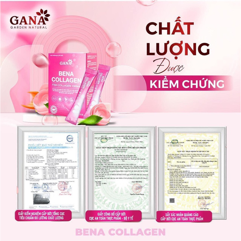 Bena collagen chính hãng giúp da trắng sáng căng bóng mịn màng