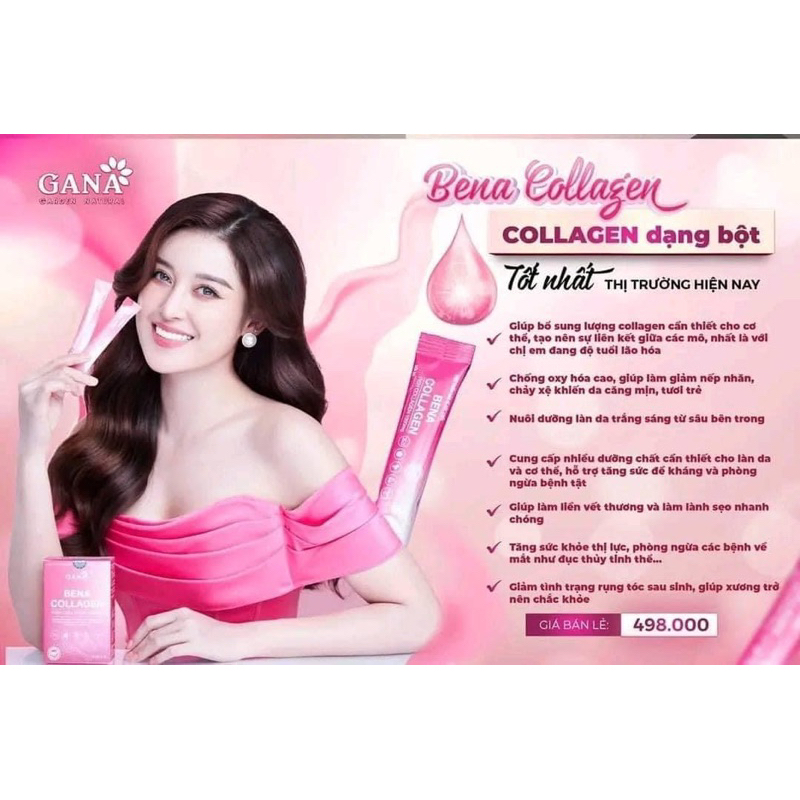 Bena collagen chính hãng giúp da trắng sáng căng bóng mịn màng