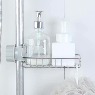 Giá inox để búi rửa bát kẹp vòi nước