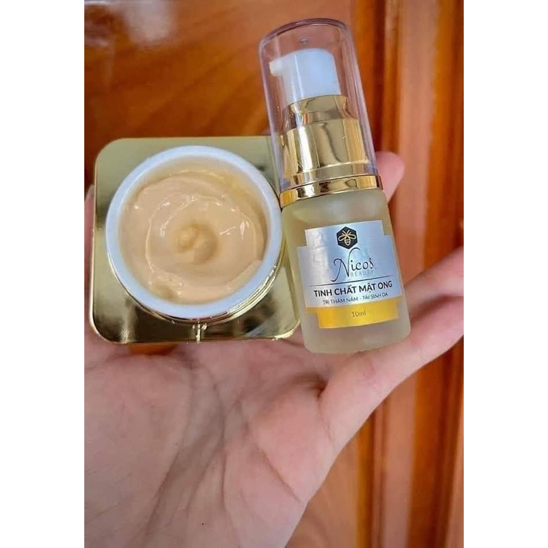Combo Kem Face Men Gạo + Tinh chất mật ong Nicos