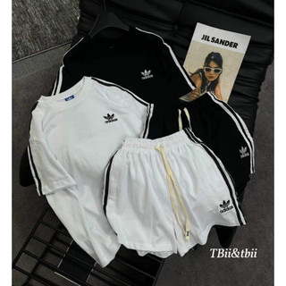 Set bộ ADIDAS đùi nữ cotton mặc nhà